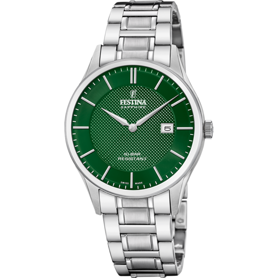 Festina RELOJ FESTINA SWISS MADE F20067/5 VERDE HOMBRE Ofertas de temporada