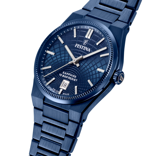 Festina RELOJ FESTINA SWISS MADE RIVÉ F20078/1 AZUL CORREA DE ACERO INOXIDABLE 316L HOMBRE Rebajas de fin de temporada