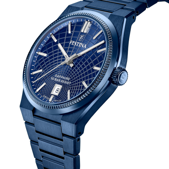Festina RELOJ FESTINA SWISS MADE RIVÉ F20078/1 AZUL CORREA DE ACERO INOXIDABLE 316L HOMBRE Rebajas de fin de temporada