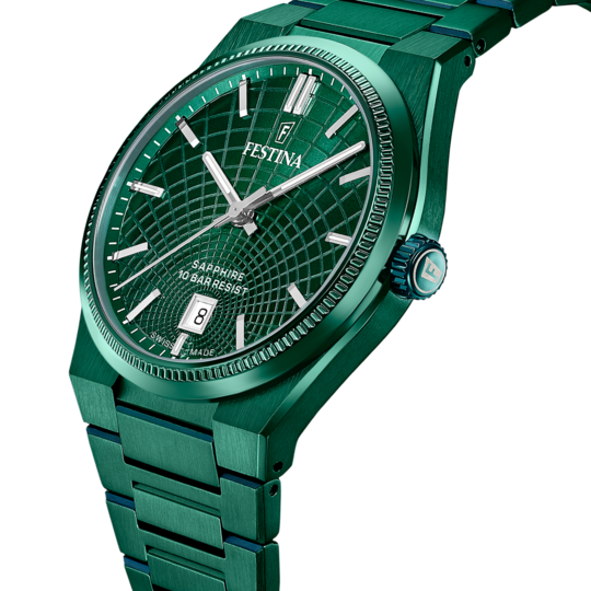 Festina RELOJ FESTINA SWISS MADE RIVÉ F20079/1 VERDE CORREA DE ACERO INOXIDABLE 316L HOMBRE Precio ultrabajo