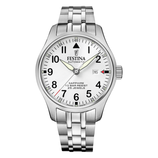 Festina RELOJ FESTINA SWISS MADE AUTOMATIC F20151/A PLATEADO CORREA DE ACERO INOXIDABLE 316L HOMBRE 2025