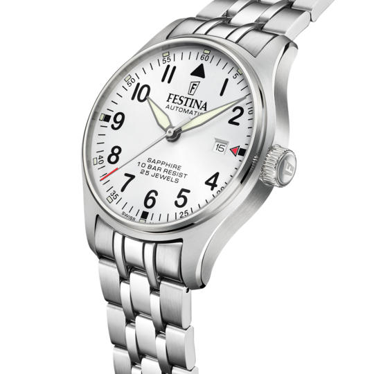 Festina RELOJ FESTINA SWISS MADE AUTOMATIC F20151/A PLATEADO CORREA DE ACERO INOXIDABLE 316L HOMBRE 2025