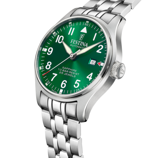 Festina RELOJ FESTINA SWISS MADE AUTOMATIC F20151/B VERDE CORREA DE ACERO INOXIDABLE 316L HOMBRE En línea