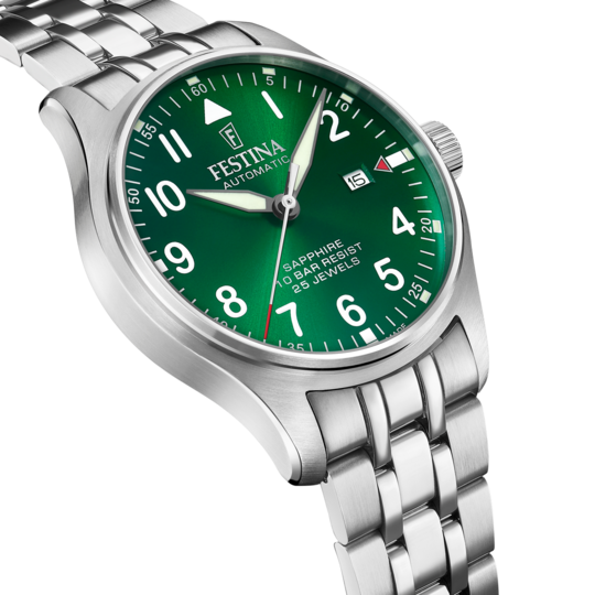 Festina RELOJ FESTINA SWISS MADE AUTOMATIC F20151/B VERDE CORREA DE ACERO INOXIDABLE 316L HOMBRE En línea