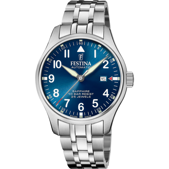 Festina RELOJ FESTINA SWISS MADE AUTOMATIC F20151/C AZUL CORREA DE ACERO INOXIDABLE 316L HOMBRE Outlet
