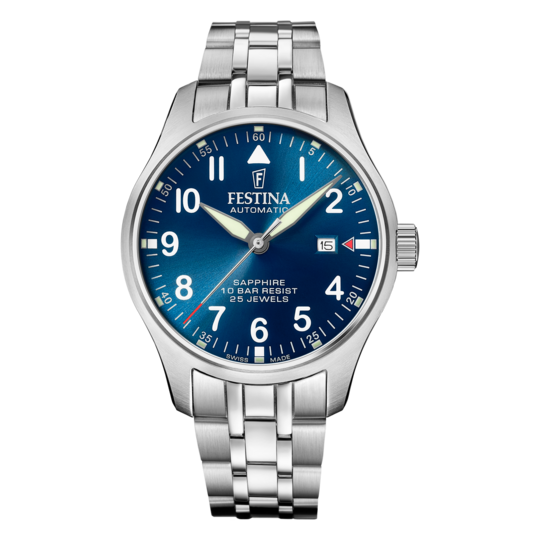 Festina RELOJ FESTINA SWISS MADE AUTOMATIC F20151/C AZUL CORREA DE ACERO INOXIDABLE 316L HOMBRE Outlet