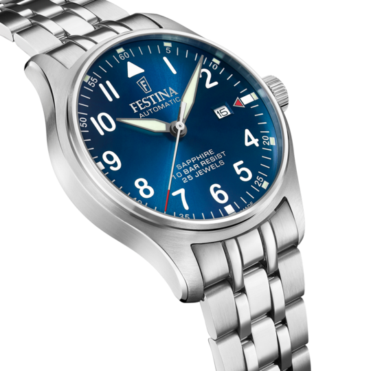 Festina RELOJ FESTINA SWISS MADE AUTOMATIC F20151/C AZUL CORREA DE ACERO INOXIDABLE 316L HOMBRE Outlet