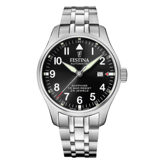 Festina RELOJ FESTINA SWISS MADE AUTOMATIC F20151/D NEGRO CORREA DE ACERO INOXIDABLE 316L HOMBRE Outlet online