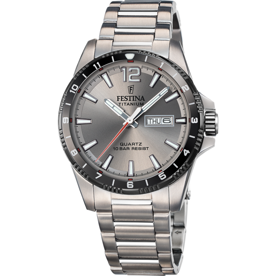 Festina RELOJ FESTINA CALENDARIO TITANIUM F20698/1 GRIS CORREA DE TITANIO HOMBRE Liquidación
