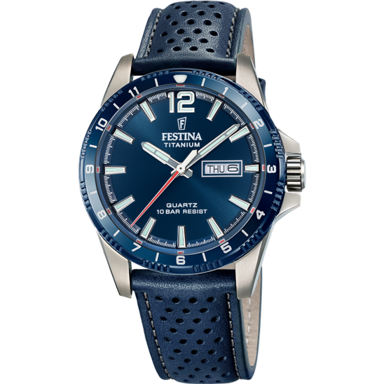 Festina RELOJ FESTINA TITANIUM F20699/2 AZUL CORREA DE PIEL HOMBRE Oferta especial