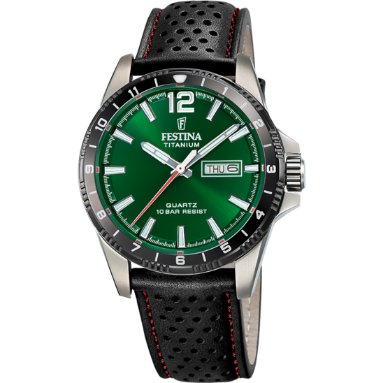 Festina RELOJ FESTINA TITANIUM F20699/3 VERDE CORREA DE PIEL HOMBRE Envío gratis