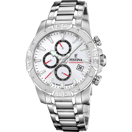 Festina RELOJ FESTINA TIMELESS CHRONOGRAPH F20704/1 BLANCO CORREA DE ACERO INOXIDABLE 316L HOMBRE ÚLTIMAS EDICIONES