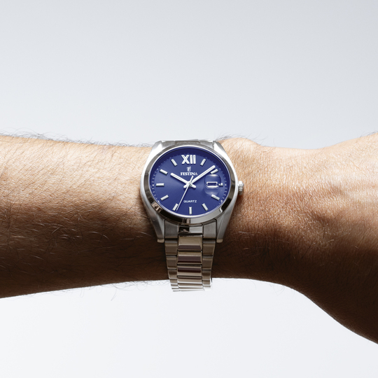 Festina RELOJ FESTINA ACERO CLÁSICO F20707/7 AZUL CORREA DE ACERO INOXIDABLE 316L HOMBRE Última moda