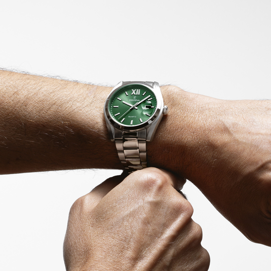 Festina RELOJ FESTINA ACERO CLÁSICO F20707/8 VERDE CORREA DE ACERO INOXIDABLE 316L HOMBRE Descuento por venta flash