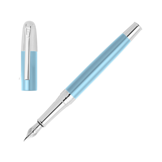 Festina PLUMA ESTILOGRÁFICA CLÁSICA DE COLOR CROMO Y AZUL CLARO Liquidación
