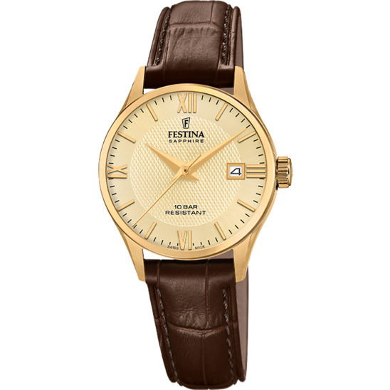 Festina RELOJ FESTINA SWISS MADE F20011/6 BEIGE MUJER Envío internacional gratuito