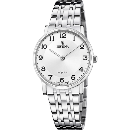 Festina RELOJ FESTINA SWISS MADE ACERO CLÁSICO F20047/1 BLANCO CORREA DE ACERO INOXIDABLE 316L MUJER Tienda de fábrica