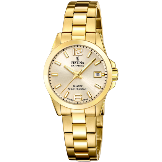 Festina RELOJ FESTINA SWISS MADE ACERO CLÁSICO F20050/2 BEIGE CORREA DE ACERO INOXIDABLE 316L MUJER Oferta exclusiva