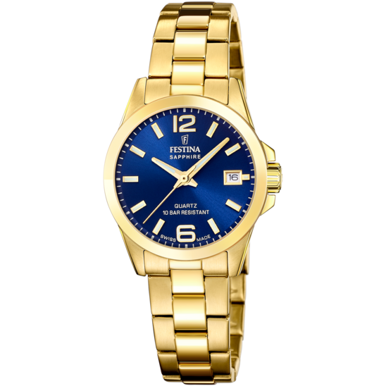 Festina RELOJ FESTINA SWISS MADE ACERO CLÁSICO F20050/3 AZUL CORREA DE ACERO INOXIDABLE 316L MUJER Última moda
