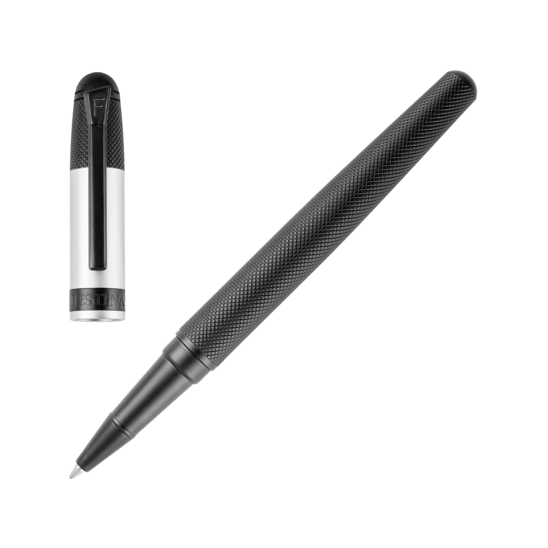 Festina PLUMA ROLLERBALL EDICIÓN CLÁSICA NEGRA CON ACABADO PLATEADO Libre de impuestos