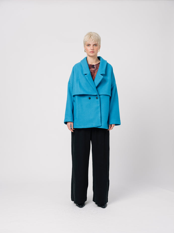 Ifeelnut Eloise Coat Blue – Ifeelnut Superdescuento