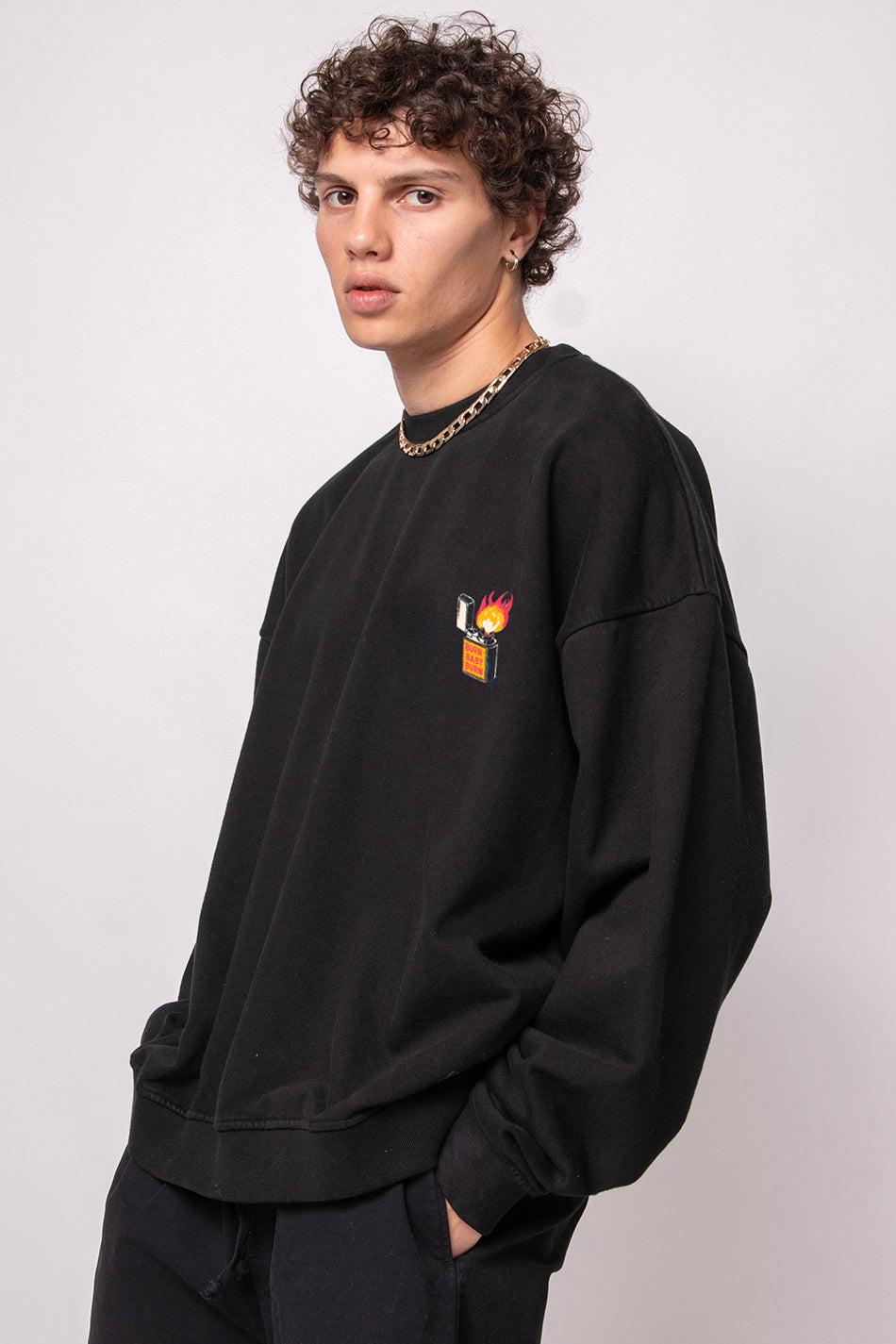 ﻿kaotiko Sudadera Washed Unknown Trip Black Descuento