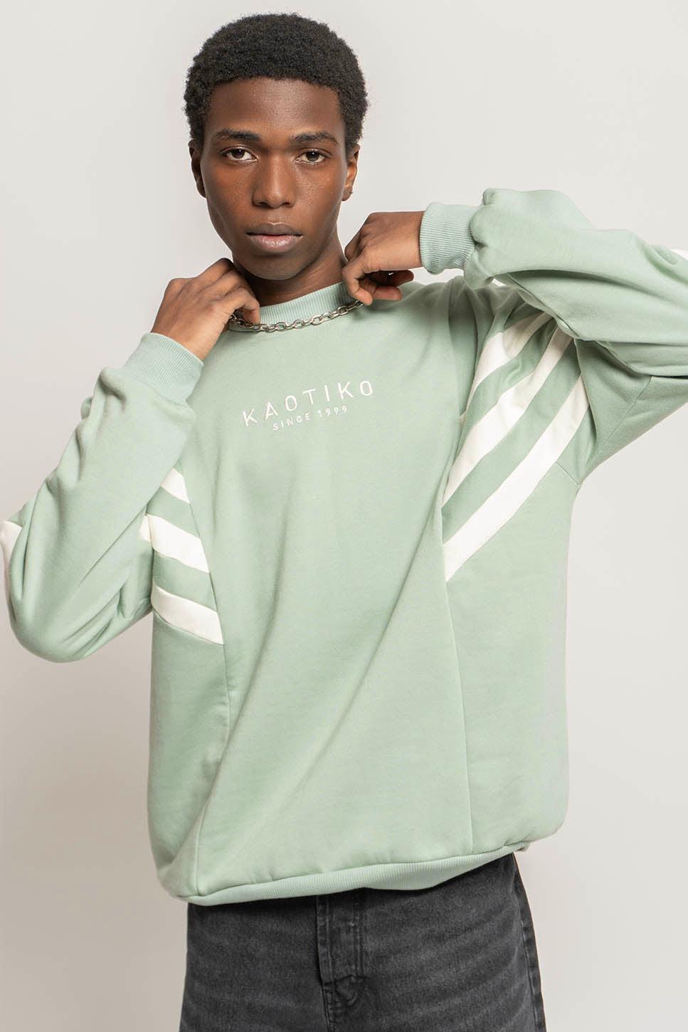 kaotiko Sudadera Chad Fresh Green / Ivory Tienda