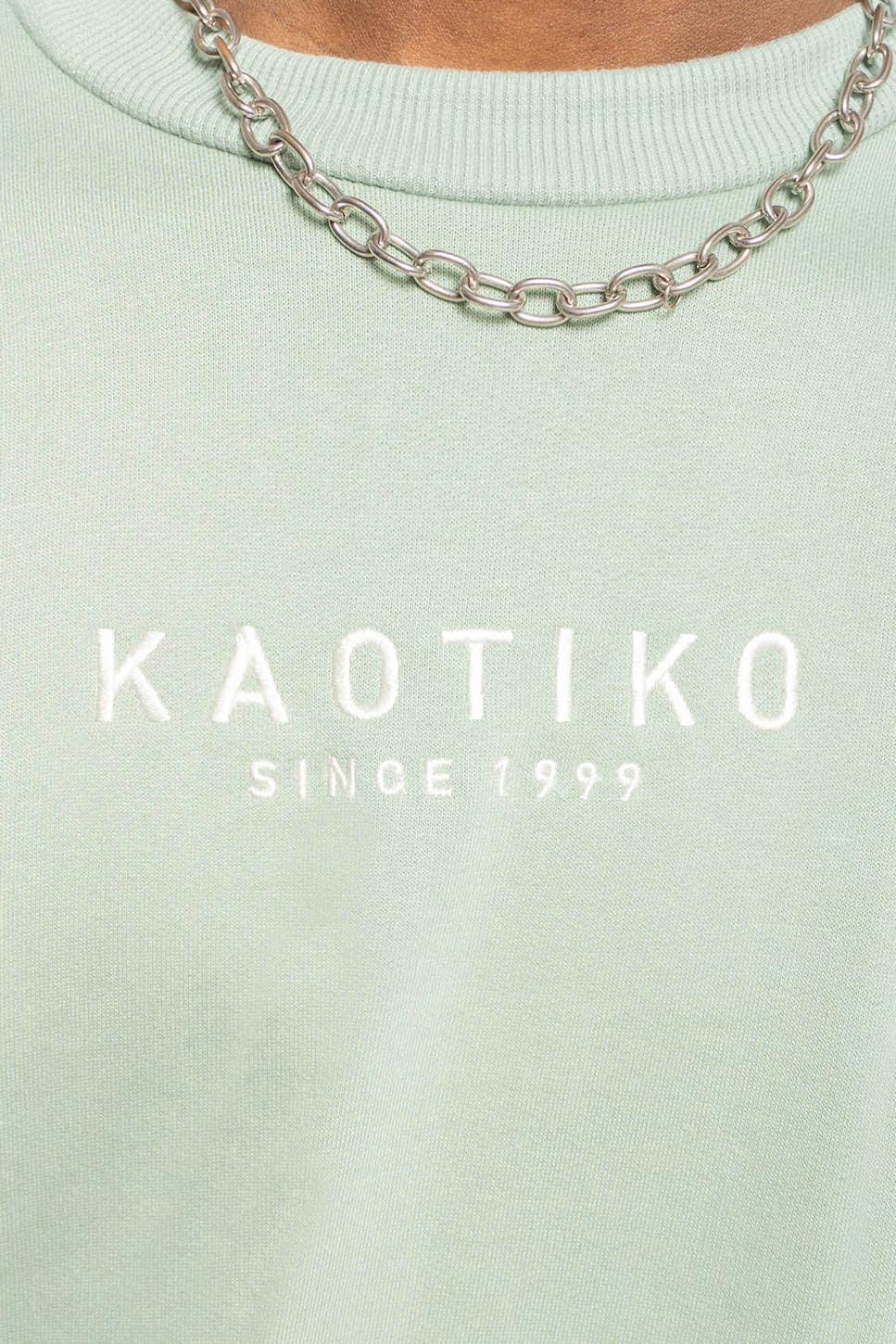 kaotiko Sudadera Chad Fresh Green / Ivory Tienda