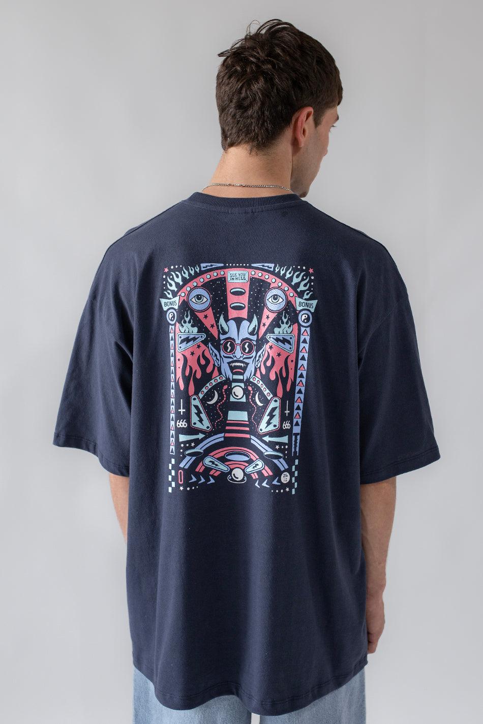 kaotiko Camiseta Pinball Navy ÚLTIMAS EDICIONES