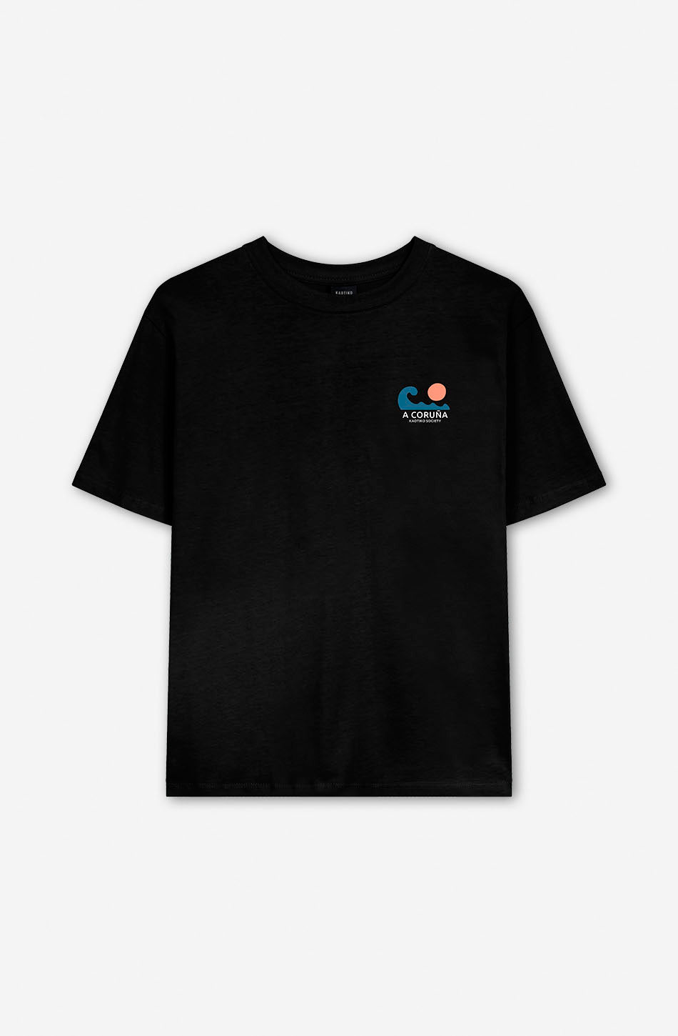 kaotiko Camiseta Washed A Coruña Black Superdescuento