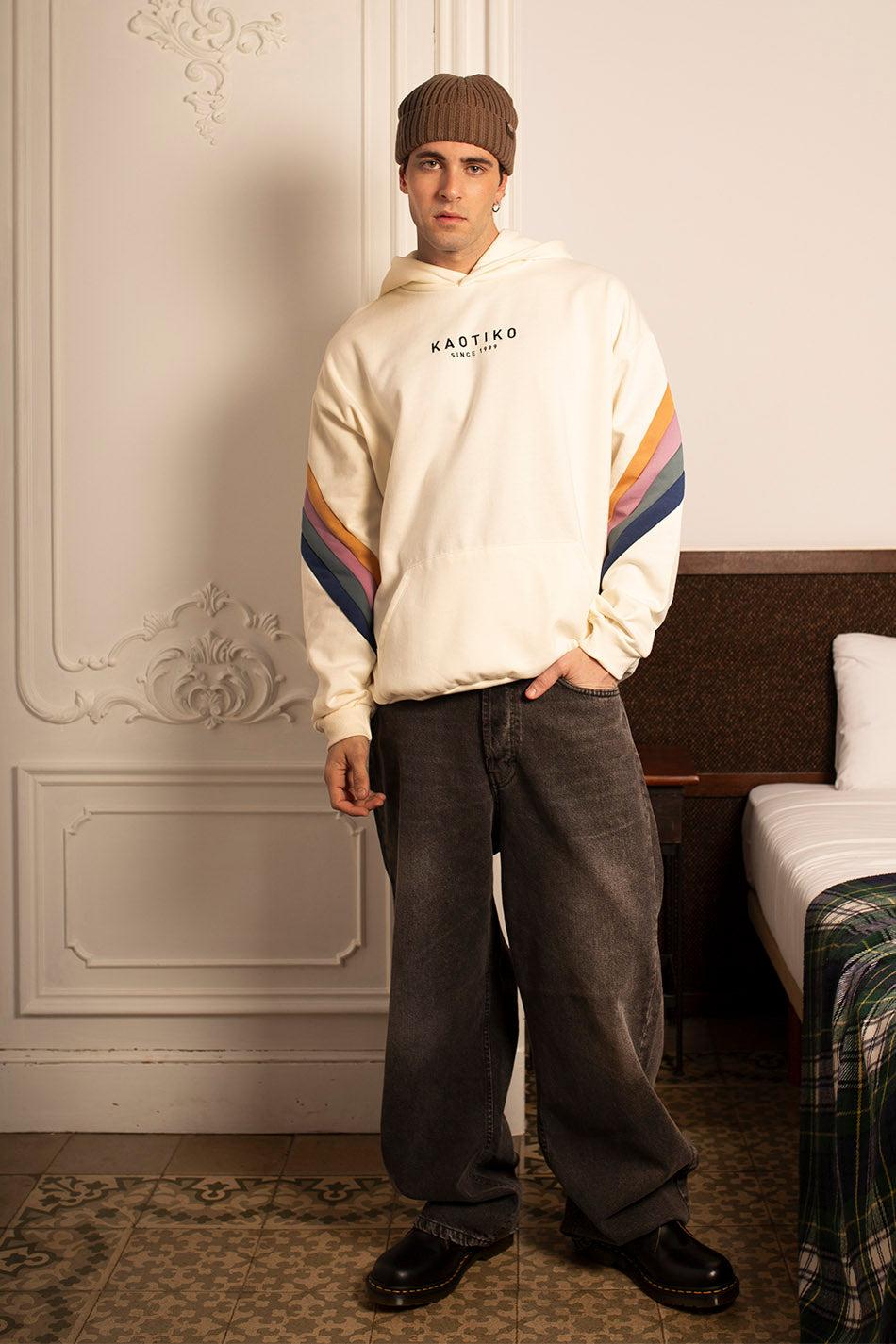kaotiko Sudadera Walker Ivory / Orchid Descuentos del mes