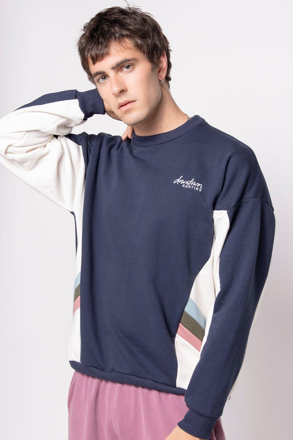 kaotiko Sudadera Munich Navy/ Ivory Descuento por venta flash