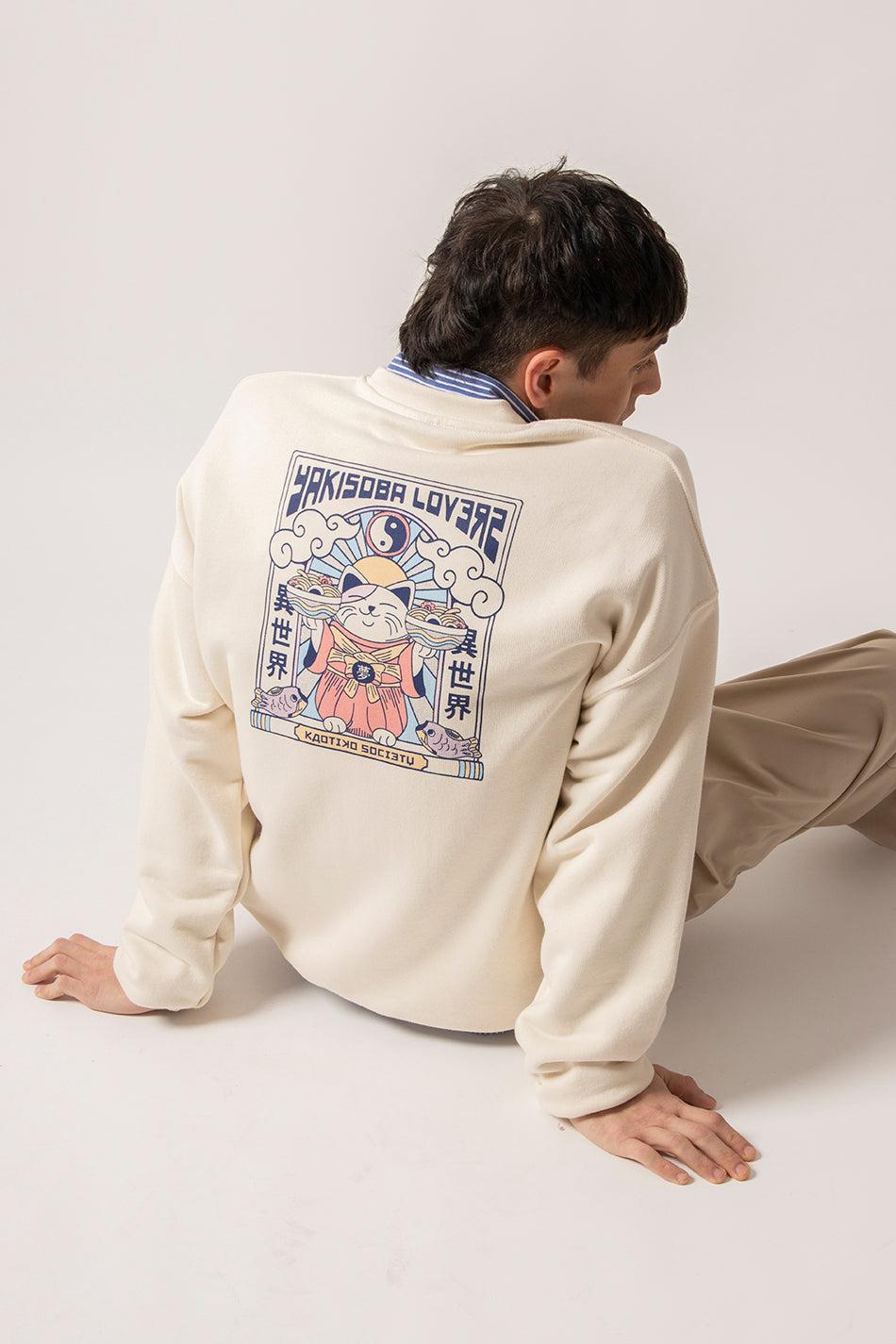 kaotiko Sudadera Yakisoba Lovers Organic Cotton Ivory Ventas relámpago