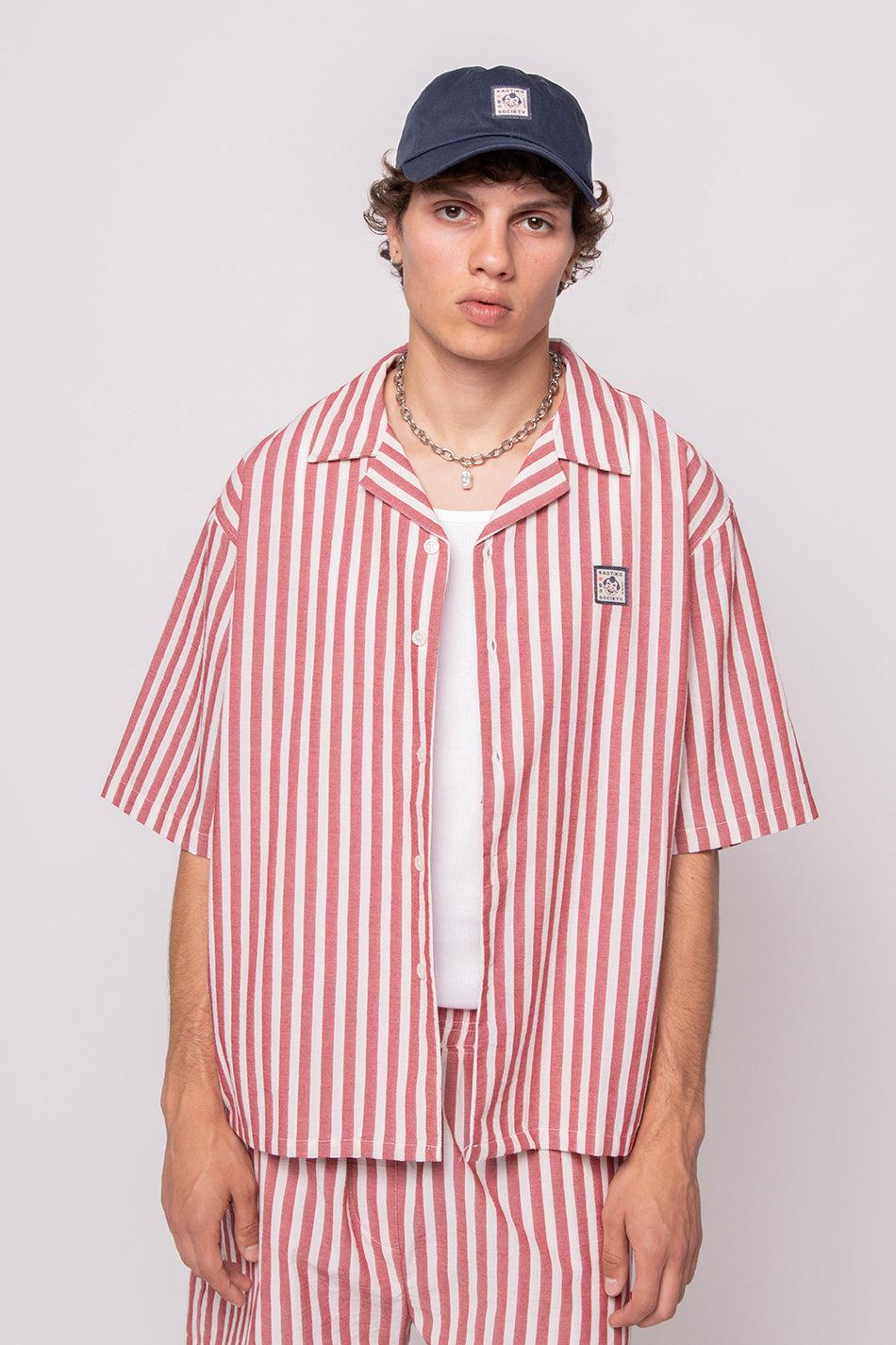 kaotiko Camisa Red Ivory Stripes Sumo Grandes descuentos
