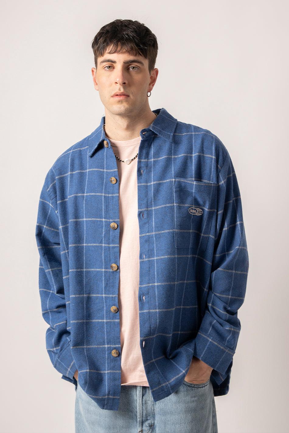 kaotiko Camisa Milton Checked Blue Última moda