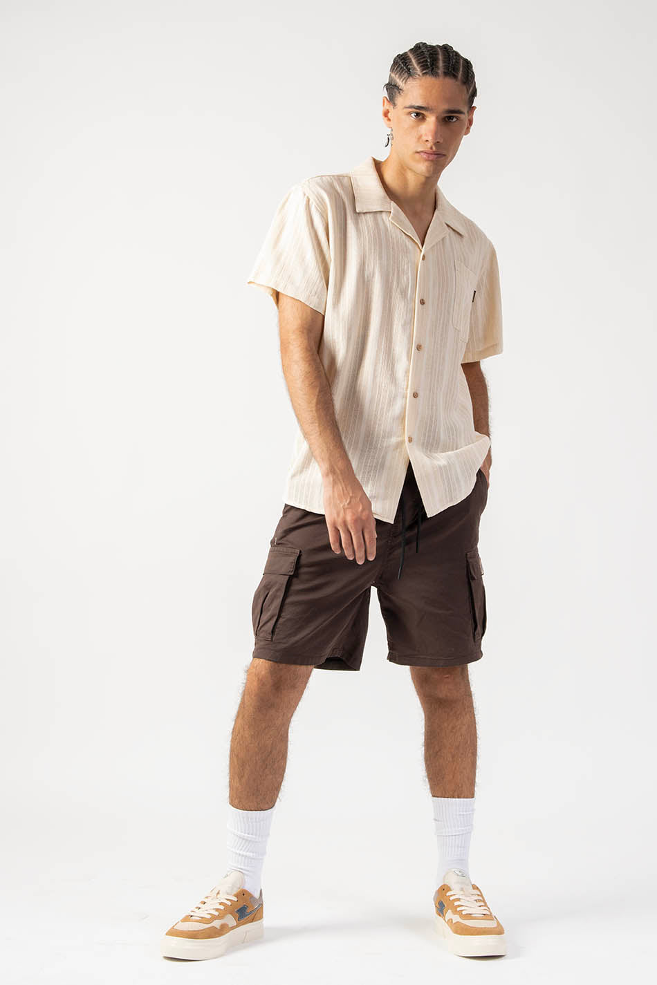 kaotiko Camisa Ayaz Ivory Rebajas de fin de temporada