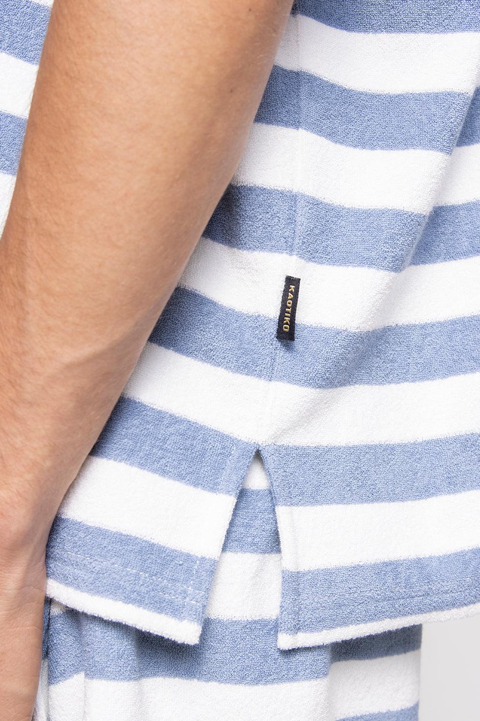 kaotiko Polo Towell Stripe Blue / White En línea