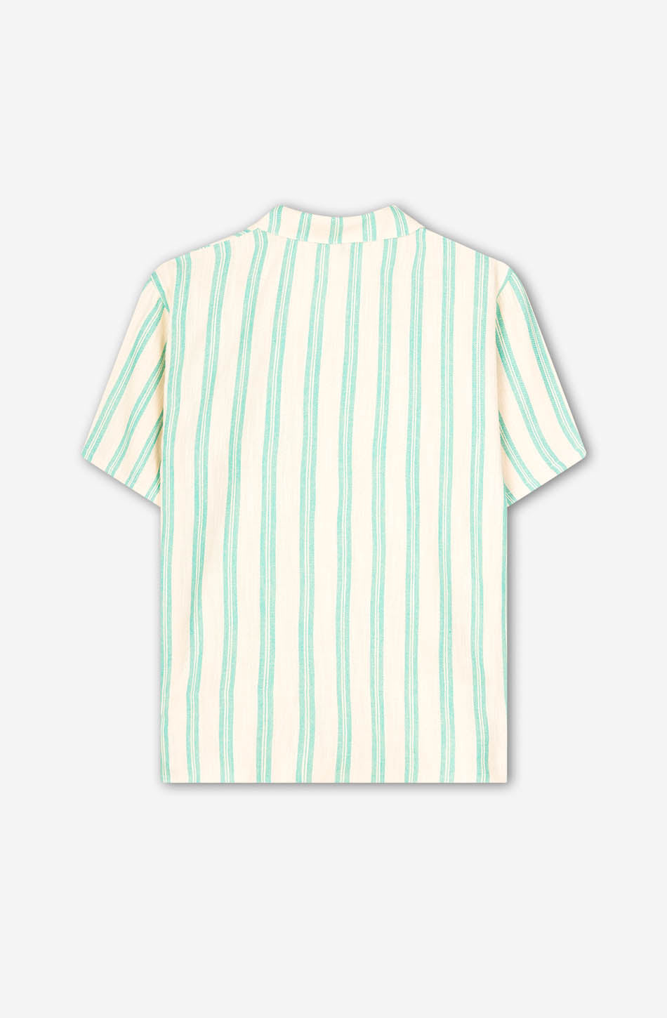 kaotiko Camisa Ozan Stripes Ivory/ Aqua Rebajas de fábrica