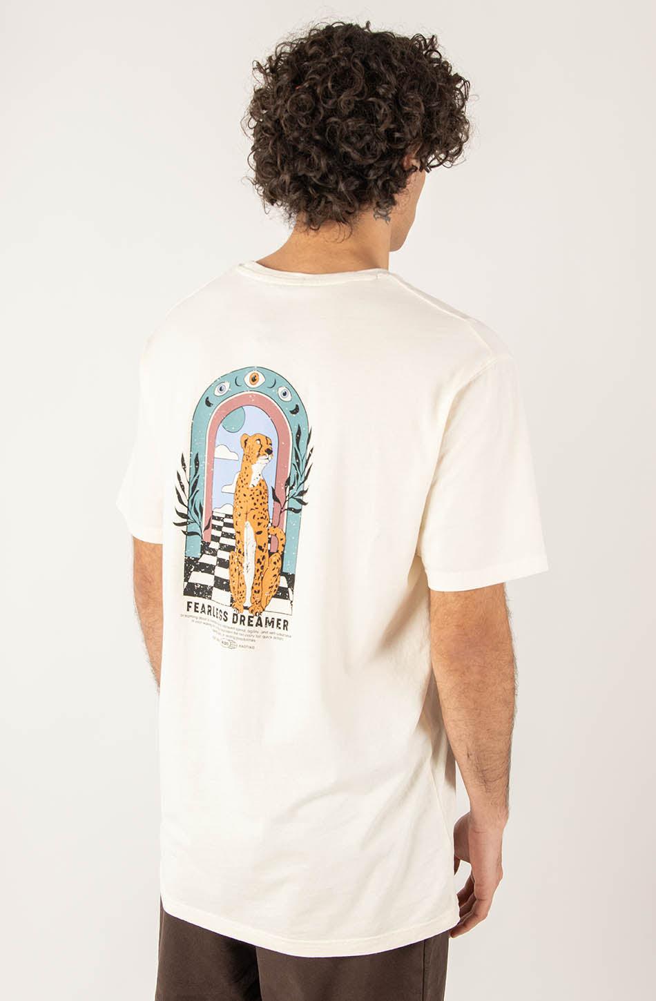 kaotiko Camiseta Washed Fearless Dreamer Ivory Oferta especial