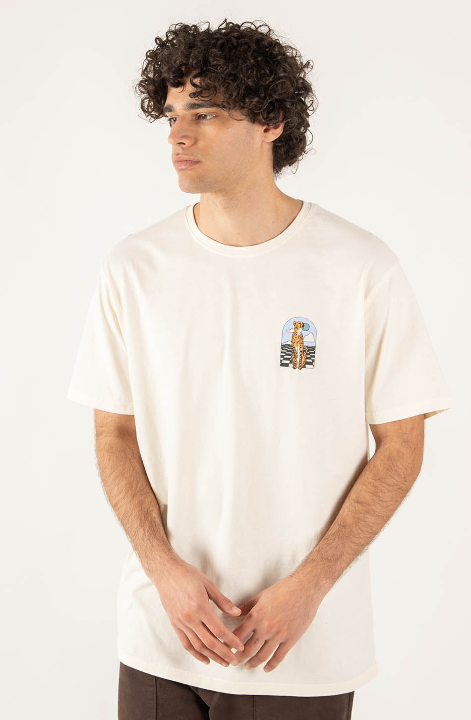 kaotiko Camiseta Washed Fearless Dreamer Ivory Oferta especial
