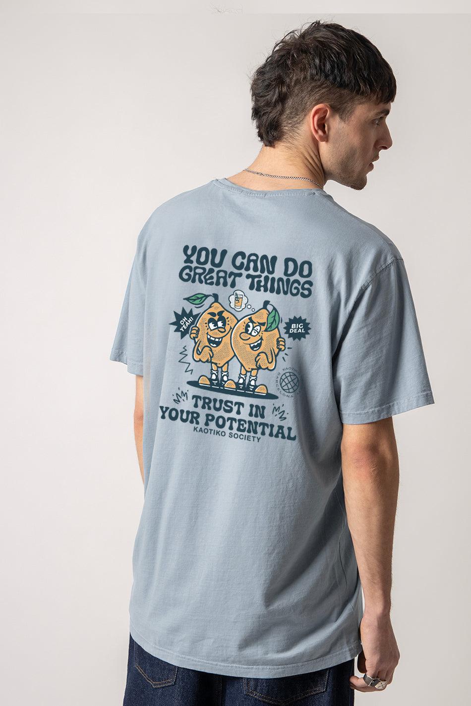kaotiko Camiseta Washed You Can Do Great Things Steel Últimos 3 días