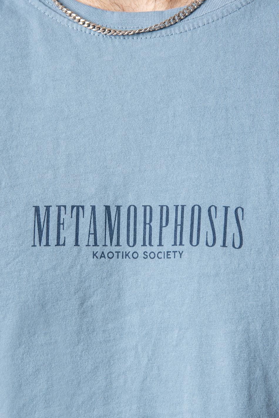 kaotiko Camiseta Washed Metamorphosis Blue Fly Precio de fábrica