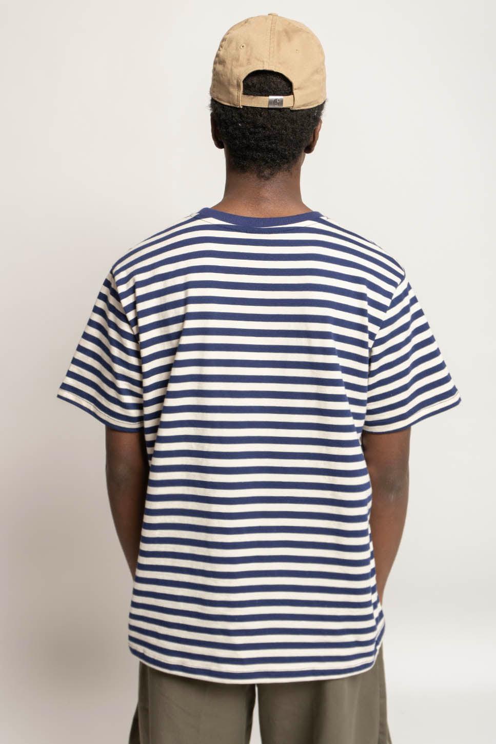 kaotiko Camiseta Stripes Bear Navy Ivory Tienda de fábrica