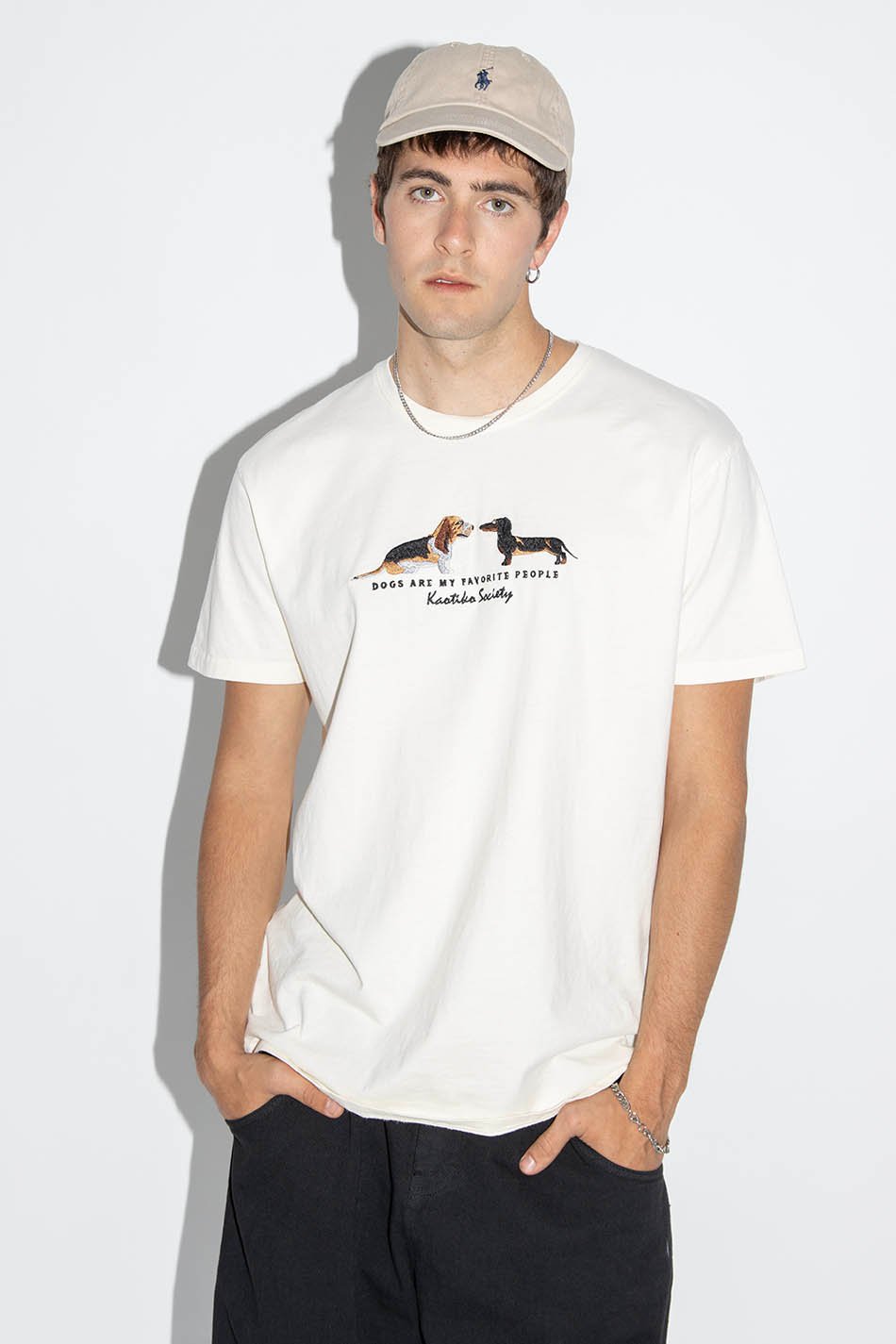 kaotiko Camiseta Washed Puppies Ivory Descuentos del mes