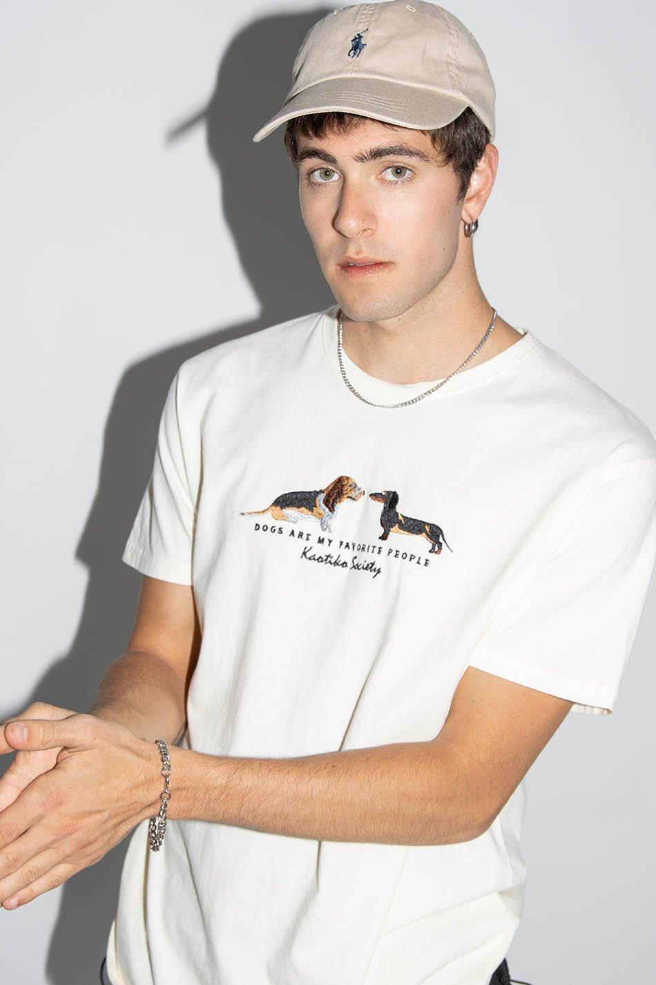 kaotiko Camiseta Washed Puppies Ivory Descuentos del mes