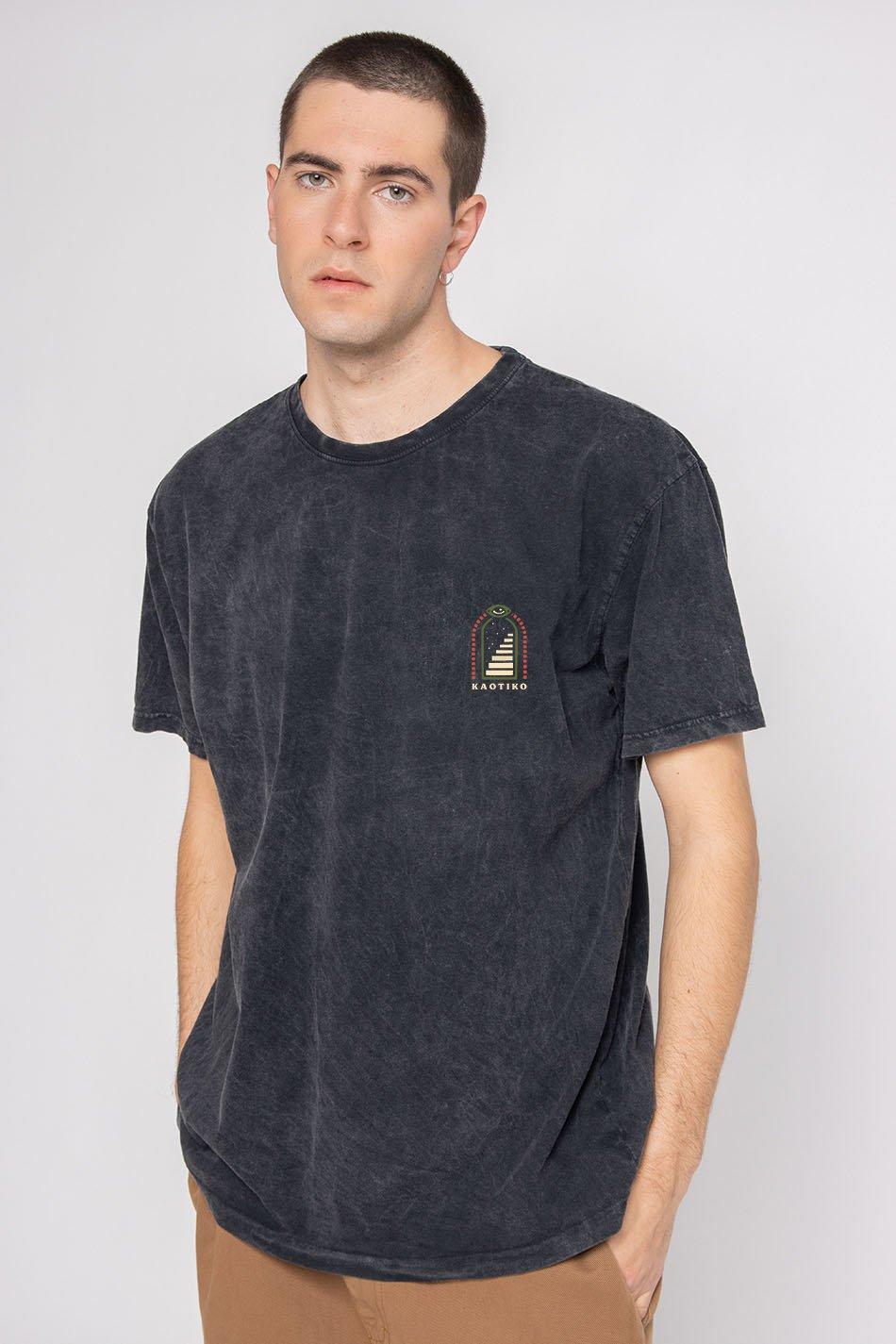 kaotiko Camiseta Washed Trust Your Intuition Black Oferta exclusiva