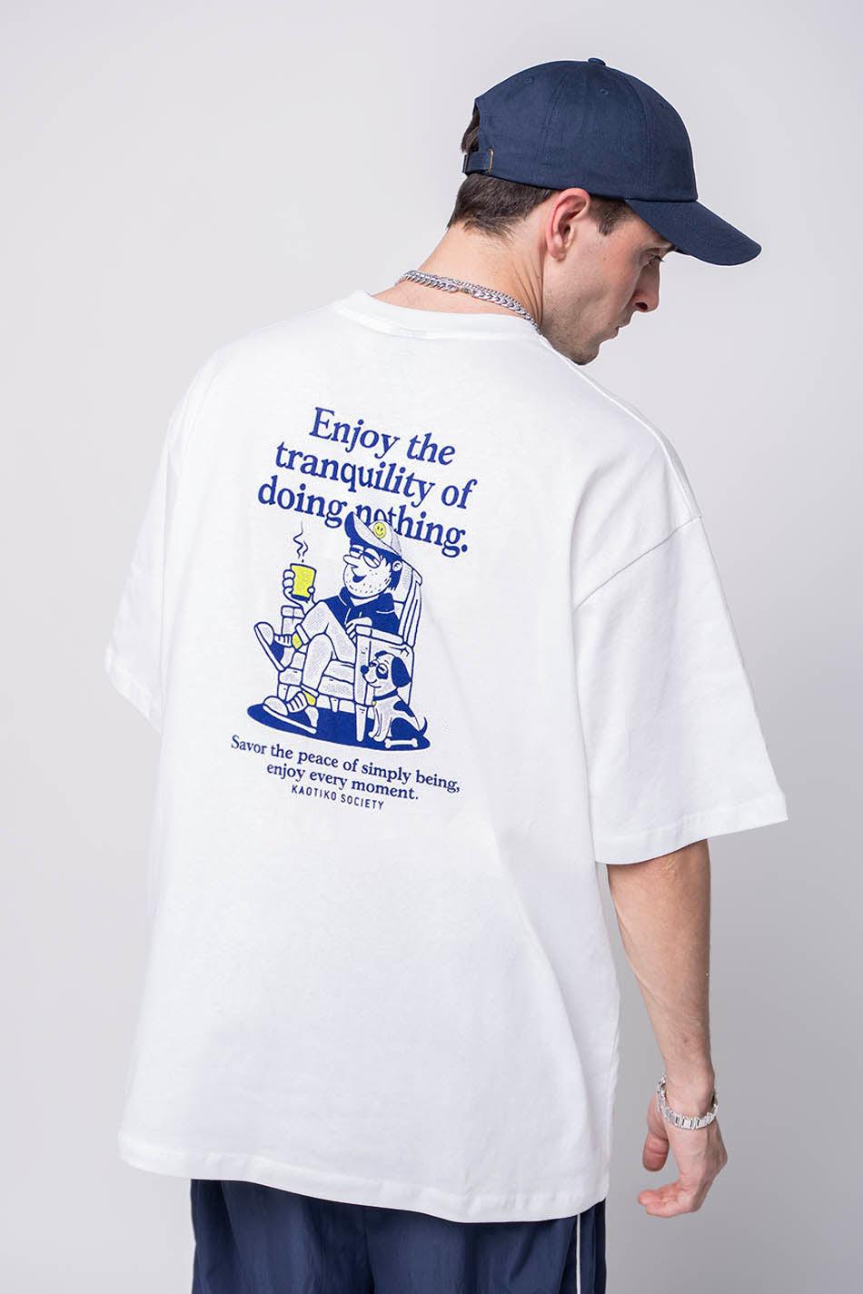 kaotiko Camiseta Doing Nothing Organic Cotton White Ofertas de temporada