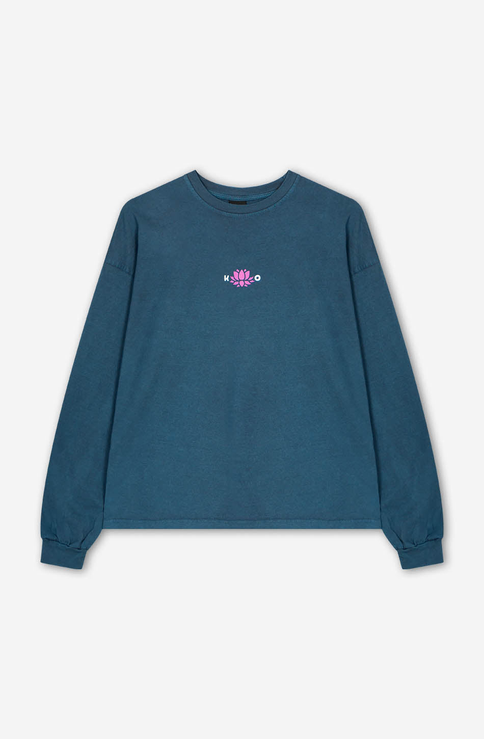 kaotiko Camiseta Washed Lotus Door Navy Grandes ahorros