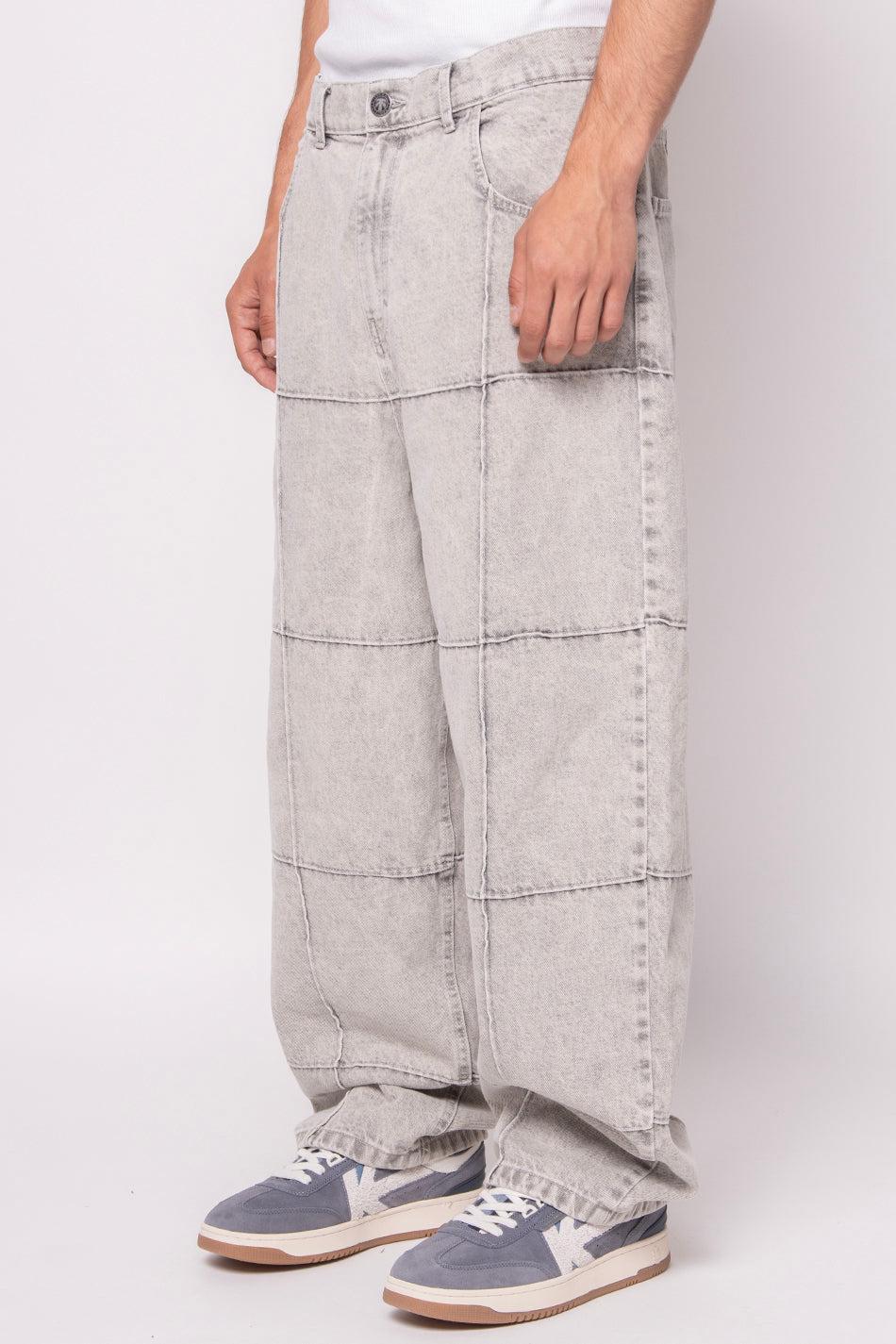 kaotiko Pantalón Washed Patched Pearl Gray Outlet