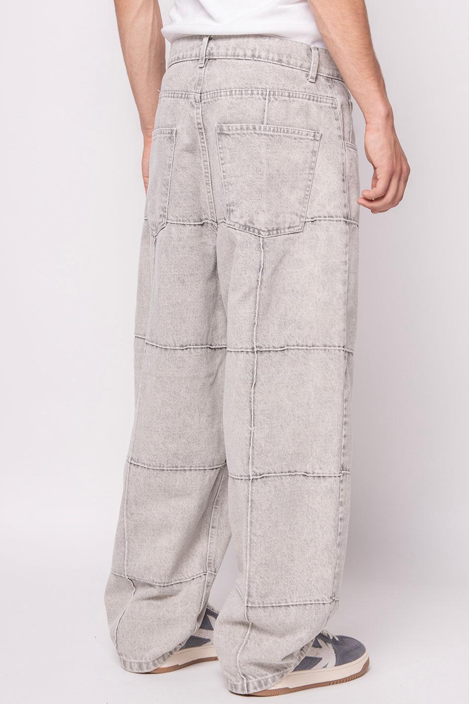 kaotiko Pantalón Washed Patched Pearl Gray Outlet